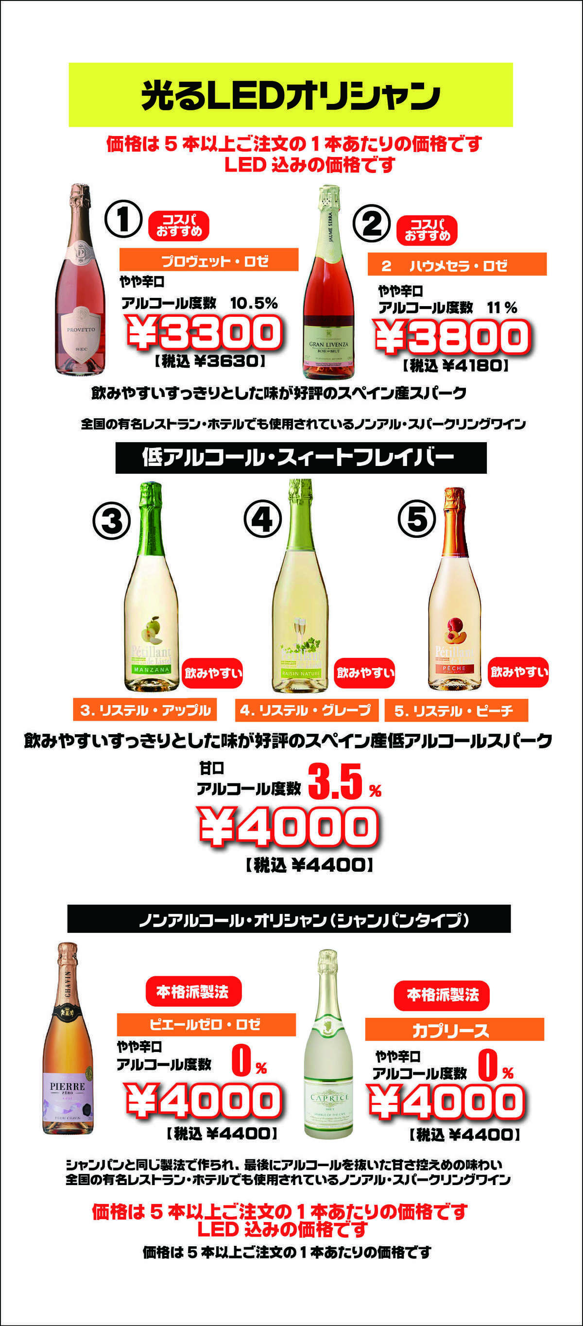光るオリシャン価格表
