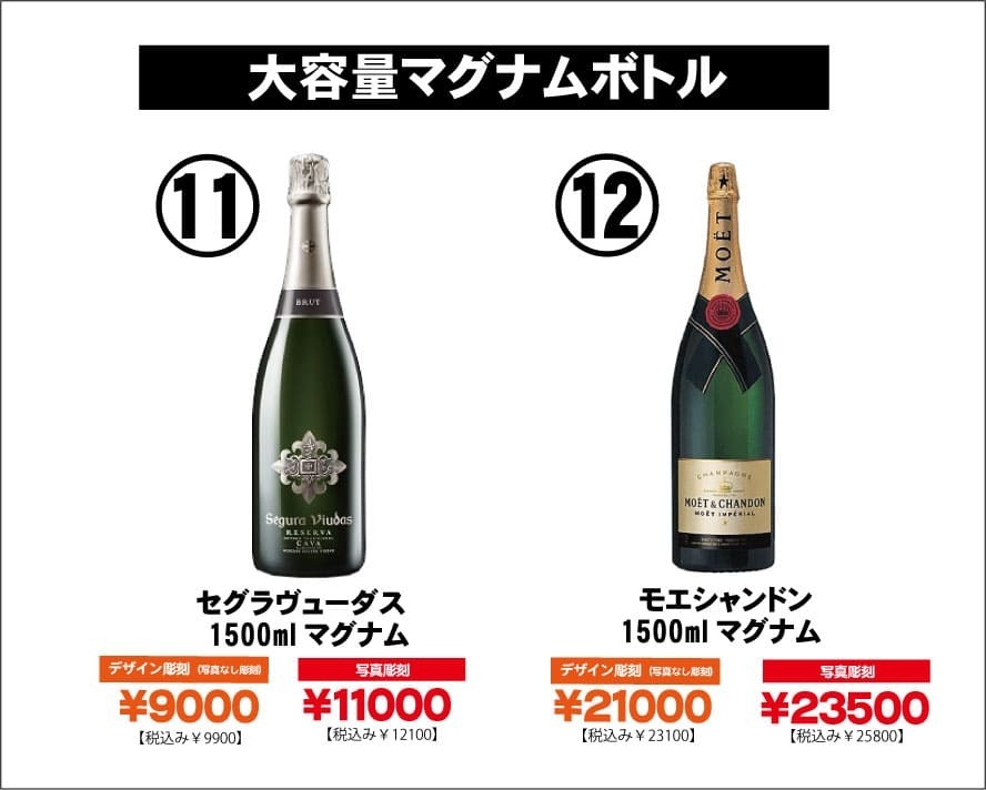 オリジナルシャンパン企業様価格表3