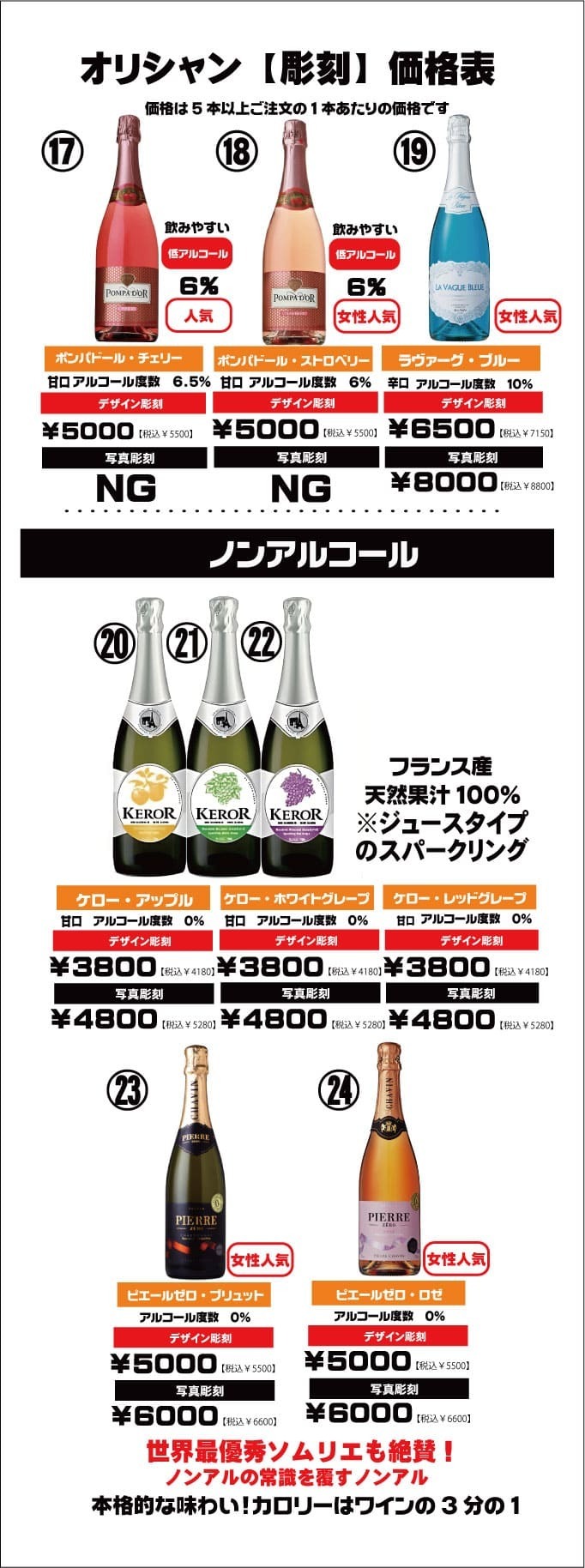 オリシャン（彫刻）価格表4