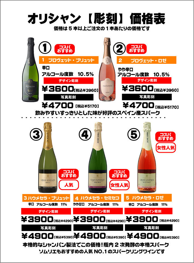 オリシャン(彫刻)価格表1